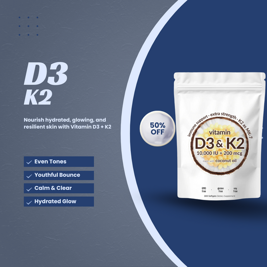 Vitamin D3 K2 Supplement Softgels